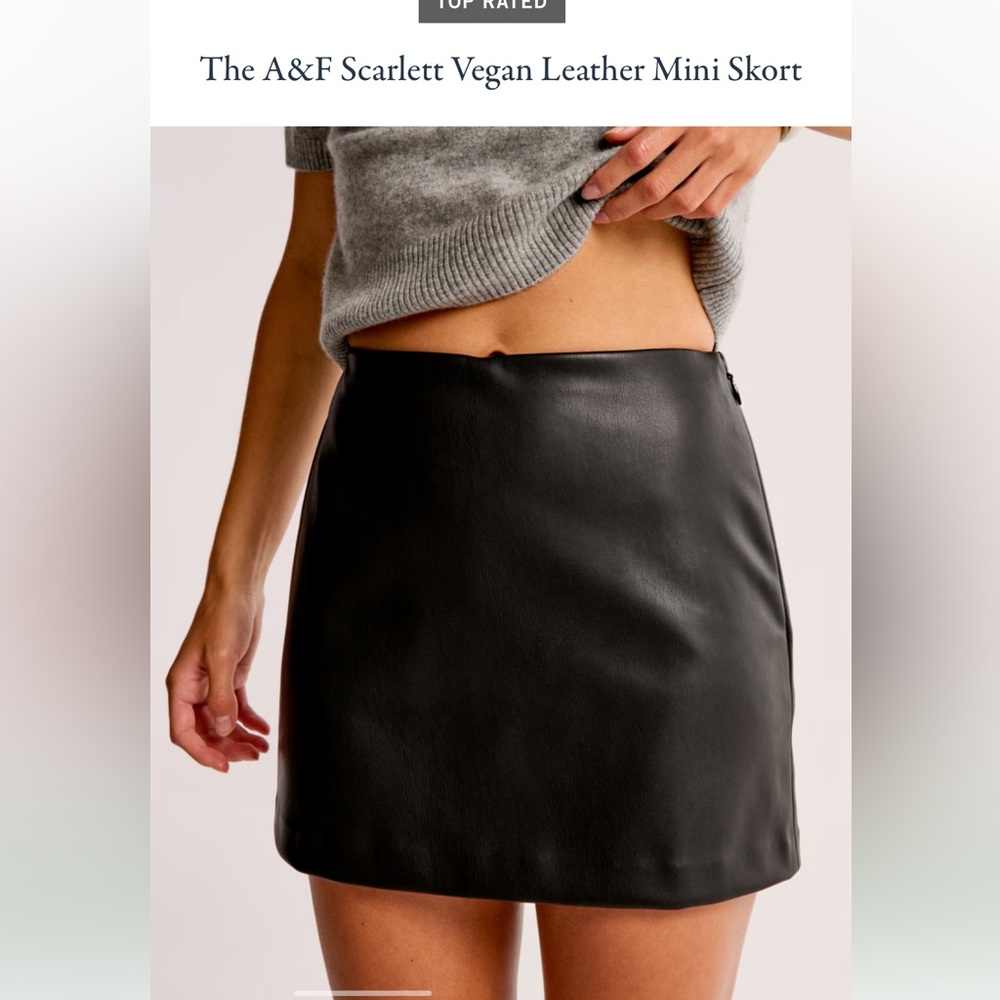 The A&F Scarlett Vegan Leather Mini Skort